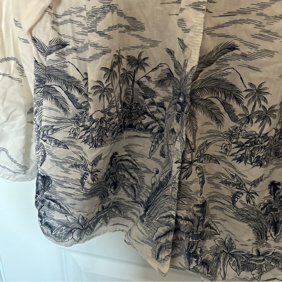 Liz Claiborne Lizwear Women’s Medium 3/4 Sleeve Button Up Tropical Shirt - Picture 3 of 6